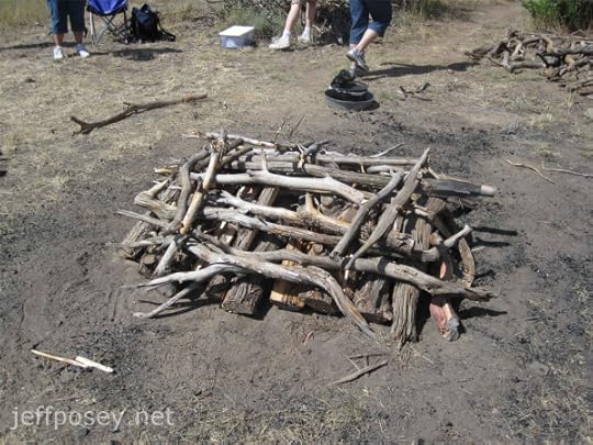 Structure of the second fire at Anasazi Potter Workshop by Gregory S. Wood, ArchæoCeramist, at Chimney Rock National Monument near Pagosa Springs, Colorado