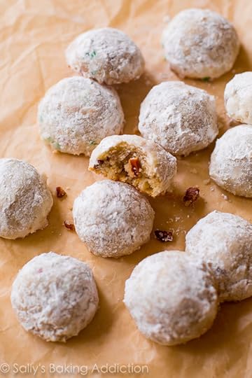 1 bowl Toasted Pecan Snowball cookies! These are so easy!