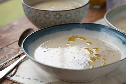 Roasted Cauliflower and Garlic Soup via DeliciouslyOrganic.net #soup #recipe 