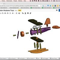 Screenshot: OnShape CAD software; Plane design: Kurt Hamel