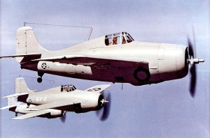US Navy Grumman F4F-3/3A Wildcats from aircraft carrier USS Yorktown, 1941 (US Navy National Museum of Naval Aviation)