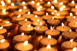 Lot of burning candles
