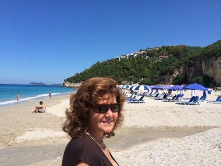 linda on karovostasi beach