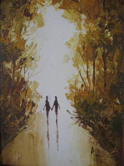 Walking into sunset