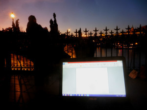 Prague Writing at Charles Bridge 2
