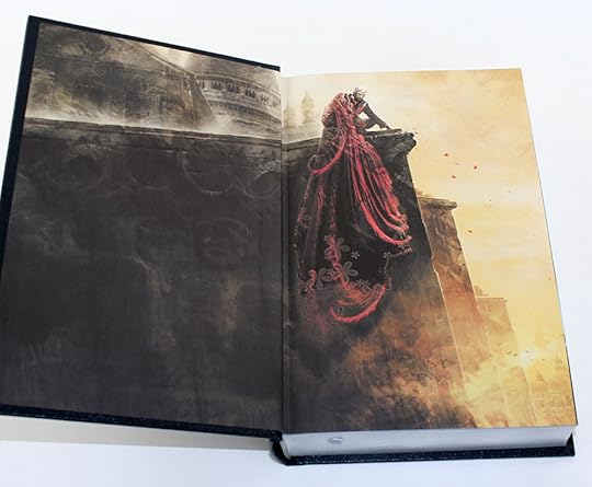 Colored endpapers.
