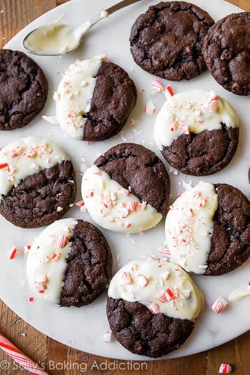 Soft-baked and chewy peppermint mocha cookies! The candy cane crunch and white chocolate put them over the top!