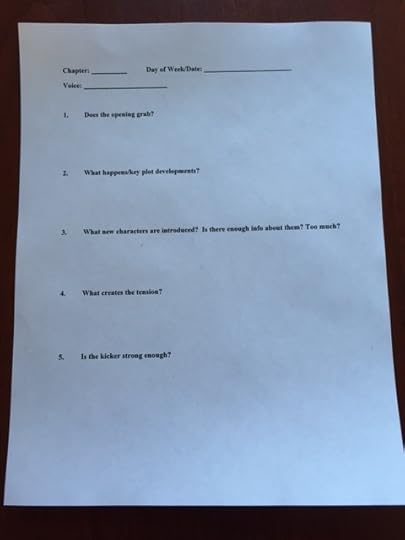 Brenda's Revision Worksheet - fill out with #2 pencil for best results