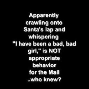 crawling into santa's lap