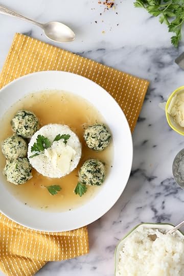 Chicken and Spinach Meatballs with Broth and Rice