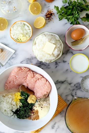 Chicken and Spinach Meatballs with Broth and Rice