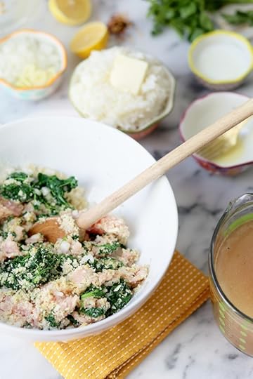 Chicken and Spinach Meatballs with Broth and Rice