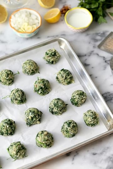 Chicken and Spinach Meatballs with Broth and Rice