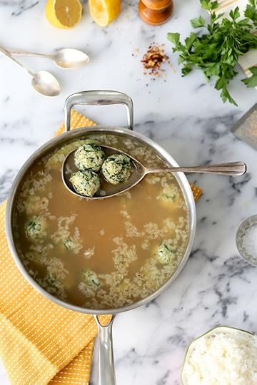 Chicken and Spinach Meatballs with Broth and Rice