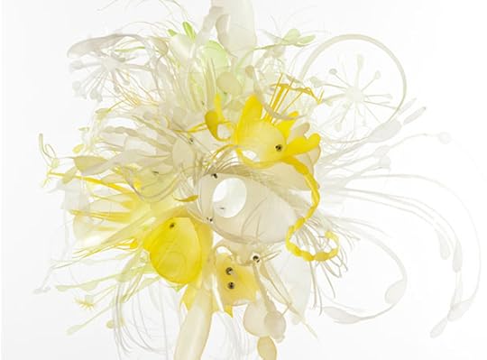 Aurora Robson. 'Midas,' 2011. Plastic debris (PET), aluminum rivets, tinted polycrylic and mica powder. Courtesy of the artist.