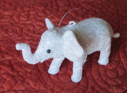 White Elephant Ornament