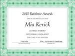Rainbow Award for Come to my window- official one from Elisa