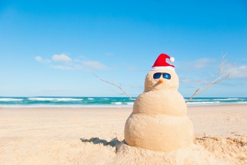 Beach snowman