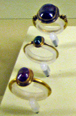 medieval rings cabochon cut