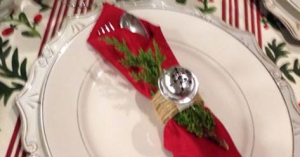 Jingle bell napkin rings