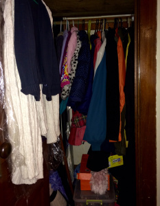 Orderly coat closet