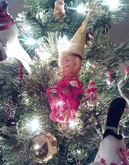 Vintage Elf Christmas Tree Decoration