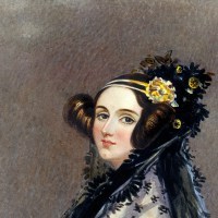 Watercolor portrait of Ada King, Countess of Lovelace by Alfred Edward Chalon