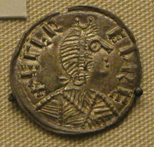 A silver coin depicting Alfred the Great