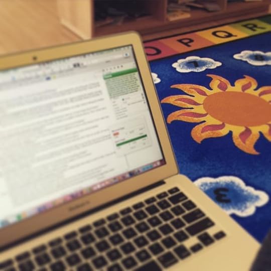 My writing spot today was very colorful. #amwriting #dailyphoto #ig2015 #365days