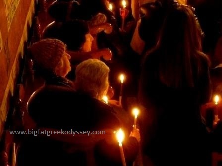 candles in church caption