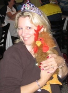 reinventing ourselves Jeanne with rooster