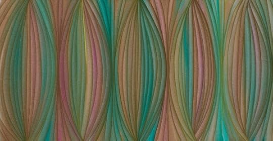 © 2015 Madeleine Durham, green wavy paste paper