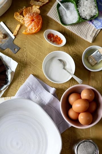 Chocolate Pudding Cake with orange and nutmeg