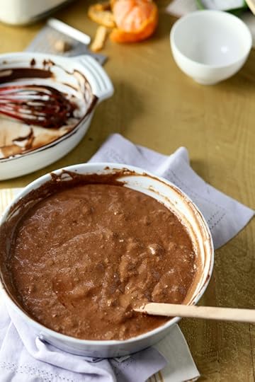 Chocolate Pudding Cake with orange and nutmeg