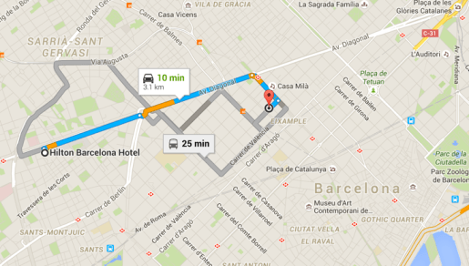 Muuuch closer to Plaza de Catalunya