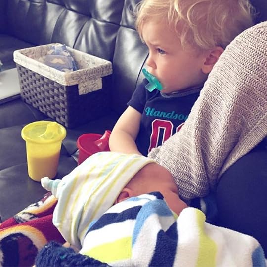 Double the snuggles {how we're juggling a newborn and a toddler}