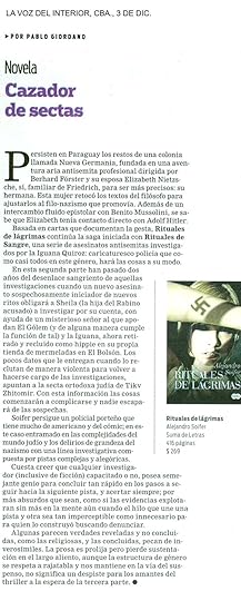 Reseña en La Voz del Interior Córdoba 3 de diciembre