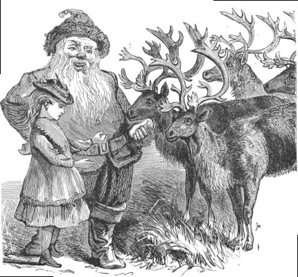Santa and his reindeer