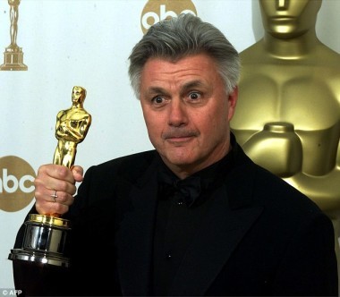 John Irving with his Oscar