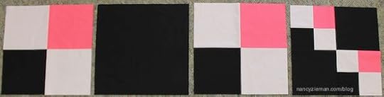 How to make a 4-patch quilt block by Nancy Zieman as seen on Sewing With Nancy