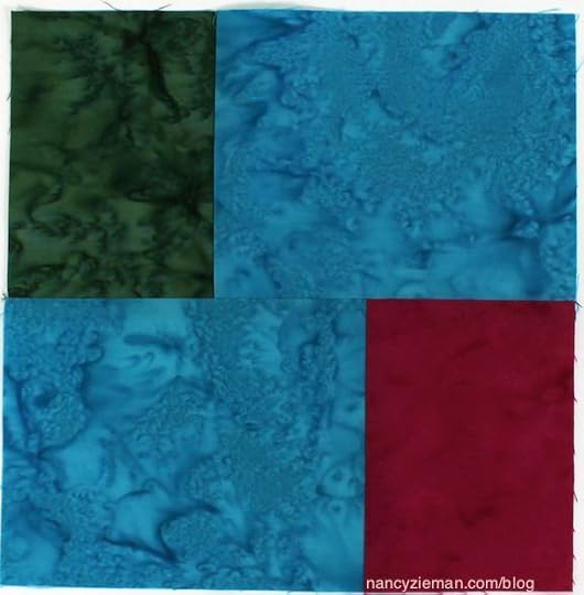 How to make a 4-patch quilt block by Nancy Zieman as seen on Sewing With Nancy