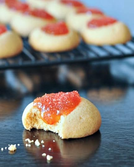 Pistachio Apricot Thumbprint Cookies from veganricha.com