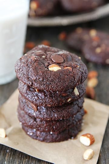 Vegan Chocolate Almond Cookies from twopeasandtheirpod.com