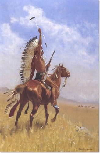 frederic-remington-indian-in-headdress