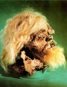 a salt-preserved mummy found in Iran in 1993
