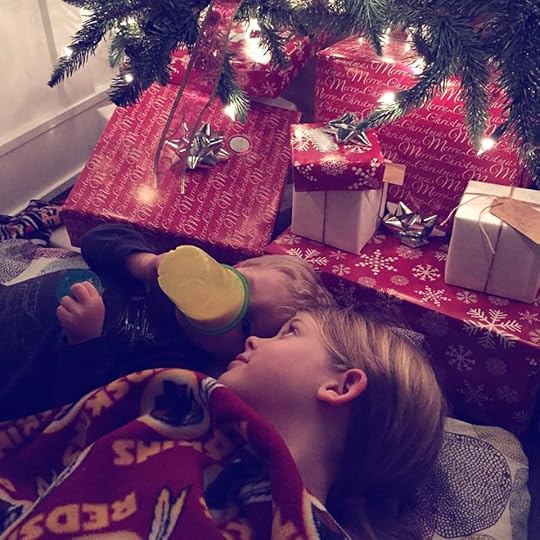 Sleeping under the Christmas tree
