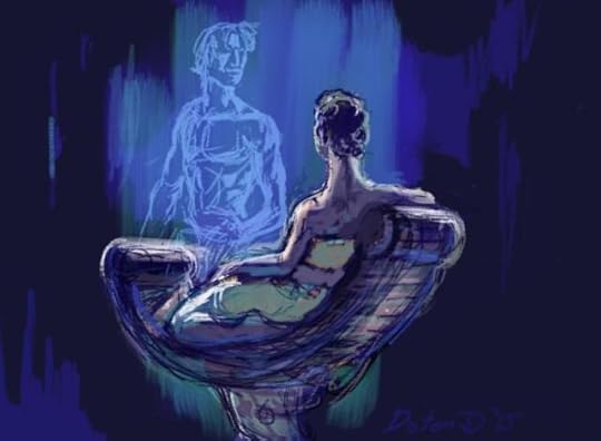 Ann peruses the ship's 