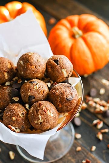 No bake Pumpkin Spiced Chocolate Pecan Pie Bites from cottercrunch.com