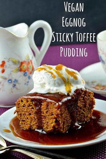 Vegan Eggnog Sticky Toffee Pudding from mayihavethatrecipe.com