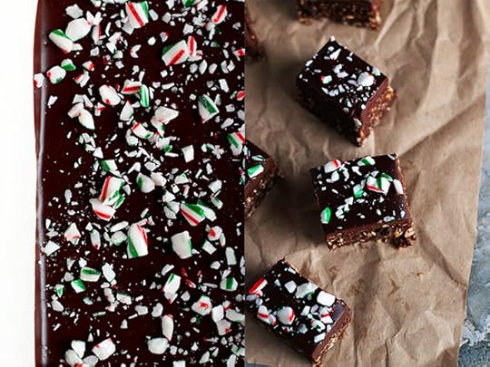 No Bake Candy Cane Mint Brownies from ilovevegan.com